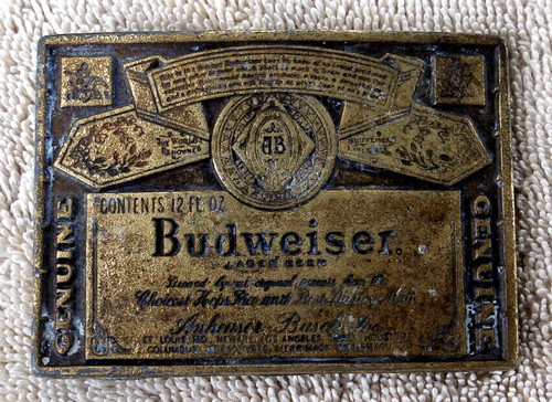 Vintage budweiser belt buckle - budweiser,