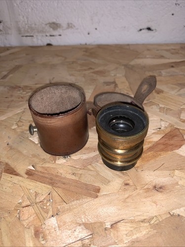 Vintage brass microscope - vintage,