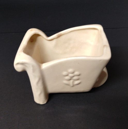 Vintage ceramic wheelbarrow - ceramic,