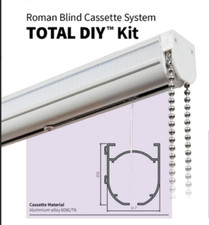 Made to Measure Complete Roman Blind Kit inc rail/rods/bar/tapes/brackets/safety