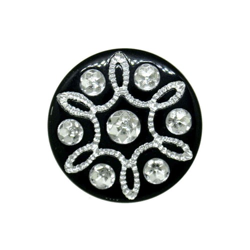 Black diamante effect - black,