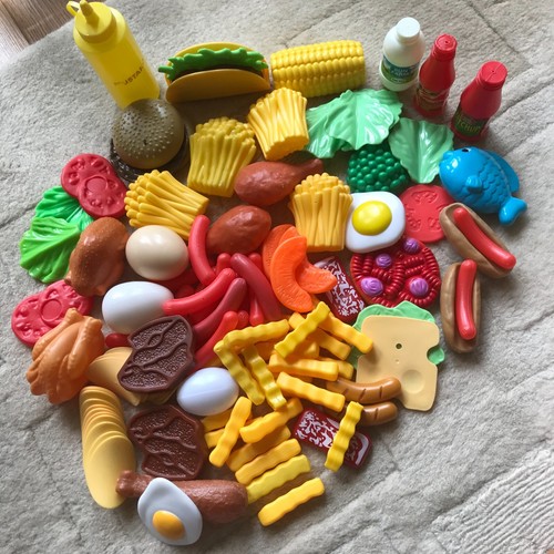 Group plastic toy food - toy,