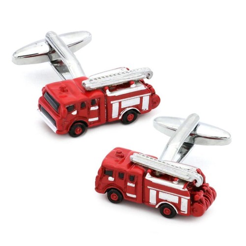 Fire truck cufflinks red - truck,