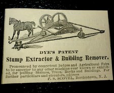 ORIGINAL 1868 Scovel Stump