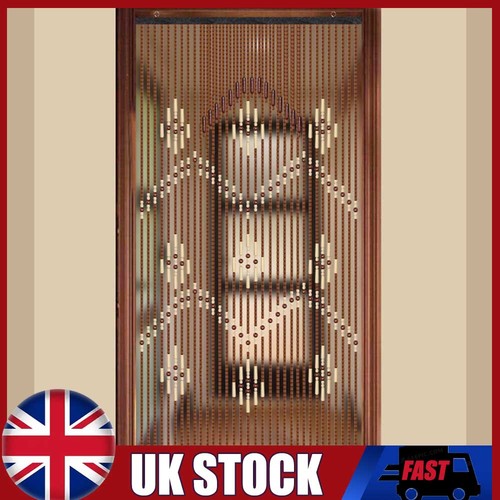 Wooden beaded bamboo door - wooden,