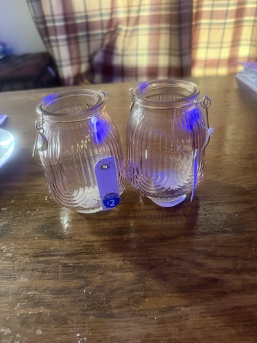 Glass lanterns hanging tea - hanging,