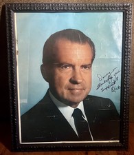 RARE 16x20 Richard Nixon Signed Photo "Danny Thanks for Support" AS-IS