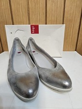 Hogl silver suede wedge shoes