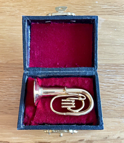 Miniature brass baritone tuba - brass,