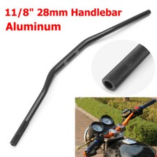 11/8'' 28mm MOTORCYCLE BLACKHANDLEBARS ALUMINIUM LOW UNBRACED HANDLE BAR