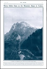 1916 WW1 ANTIQUE PRINT ITALIAN GUNS MOUNTAIN SLOPES CADORE (56)