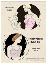 1950s Bullet Bra Vintage French Sewing Pattern