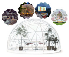 Igloo Garden Dome Geodesic Pod Bubble Greenhouse 12FT 9FT ADVANCED Connectors