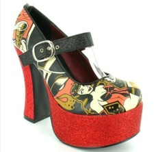 TUK Hot Rod Emo Goth Mary Jane