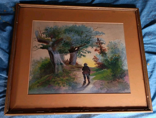 Vintage antique watercolor - vintage,