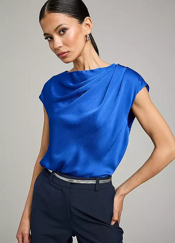 Kaleidoscope cobalt satin