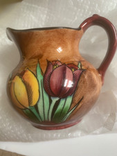 Vintage Art Deco H & K Tunstall Hand Painted Tuliptime Jug