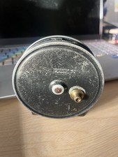 J.W. Young, Perfection, Flick Em, 3 5/8", Centrepin Spinning Reel. Spins well.