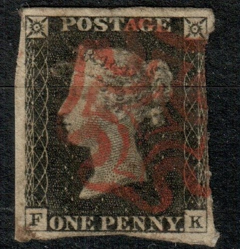1840 penny black - qv,