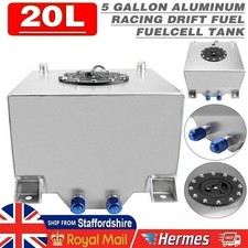 20L/5 Gallon Aluminum Racing Drift Fuel Fuel Cell Tank 20L + Cap Outside UK