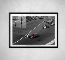 AYRTON SENNA ALAIN PROST SIGNED PRINT PHOTO POSTER FRAMED F1 FORMULA ONE  #05