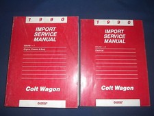 1990 DODGE EAGLE COLT WAGON SERVICE SHOP REPAIR MANUAL FACTORY SET