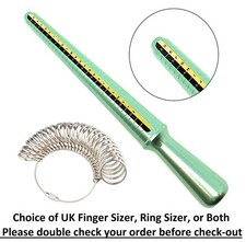 *UK SIZES* Green Metal Finger
