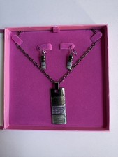 Buckingham Jewellery Silver Toned Necklace & Earrings Set, BNIB
