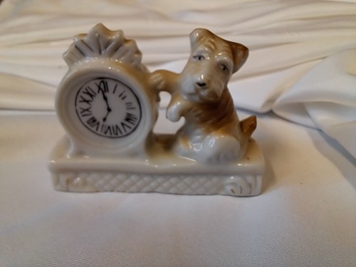 Vintage porcelain terrier - vintage,