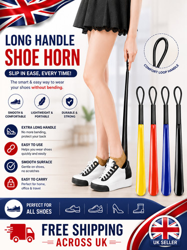Long handle shoe horn plastic - long,
