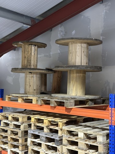 Empty wooden cable drums reels - wooden,