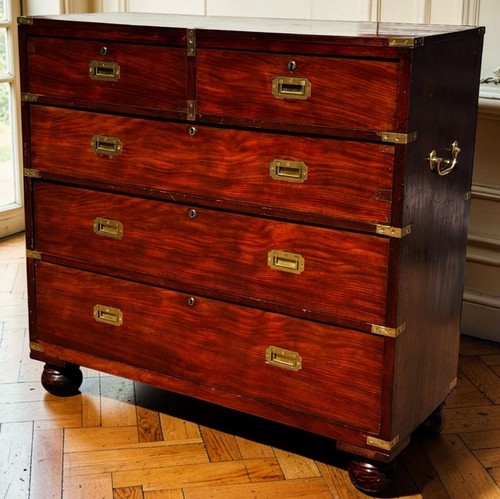 Mahogany campaign chest - campaign,