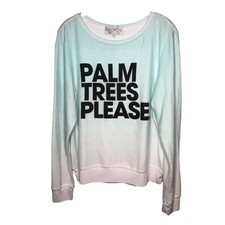 Wildfox Palm Trees Please Baggy Beach Jumper Size Small