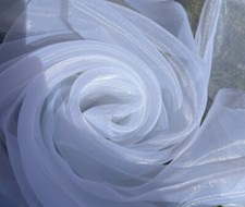 Sheer Organza Voile Fabric Curtain Drape Material – Wedding Decor – 145cm Wide