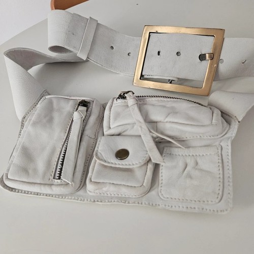 Y2k soft leather waist belt