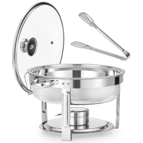 Round 6qt chafing dish - 6qt/5.5l,