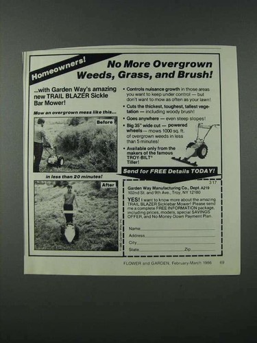 1986 garden way trail blazer - trail,