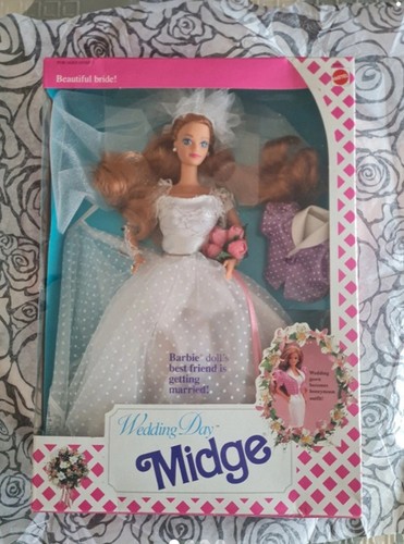 Barbie wedding day midge 1990 - barbie,