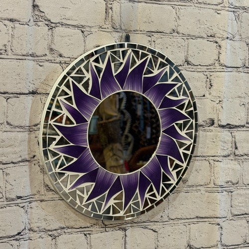 Purple sun flame - purple, tile