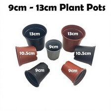 Plant Pots 9cm 10.5cm 13cm up to 1 Litre Plastic Tall Full Size Flower Pot Seeds