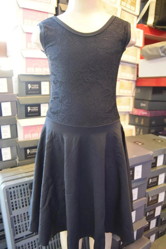 Black lace front sleeveless