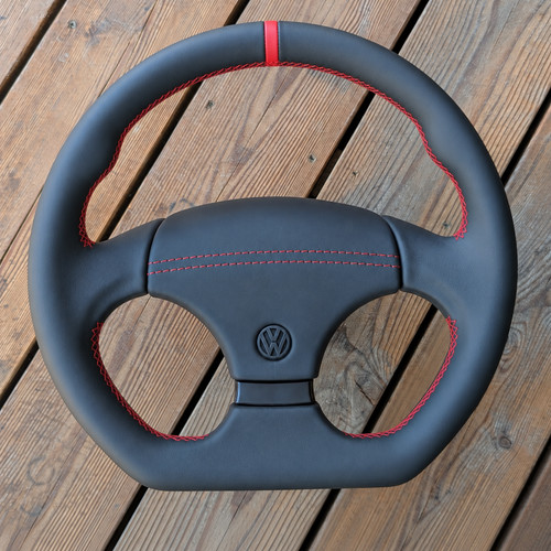 New leather steering wheel - new,