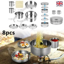 Camping Cookware Mess Kit 8PCS