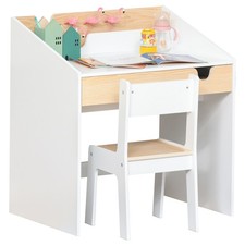 HOMCOM Two-Piece Kids Desk and