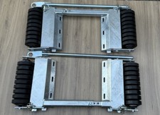 2 x RECOVERY SKATES SELF-JACKING FOLDING SKATE DOLLY Moving Wheel Loader 3T