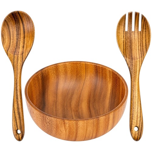 Wooden salad bowl and - wooden,