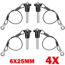 4Pcs 6mm x 25mm Stainless