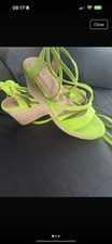 Shoes Sandals With Wedge Heels Size 7 Lime Green