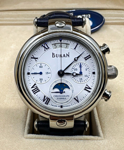 Buran moon phase chronograph - moon,