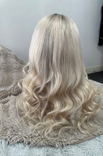 22”  Ash blonde light rooted